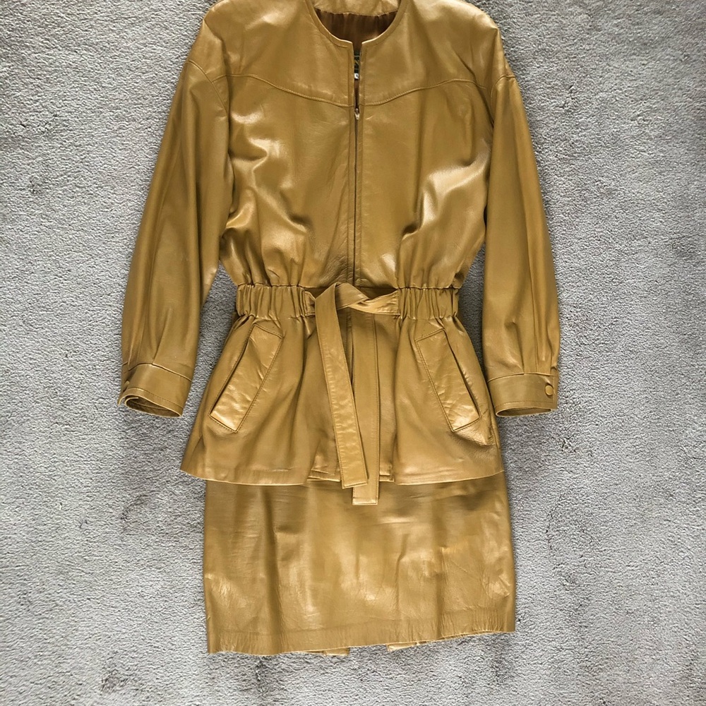 Not available til April

Stylish BUTTER SOFT Leather Jacket and Skirt Set